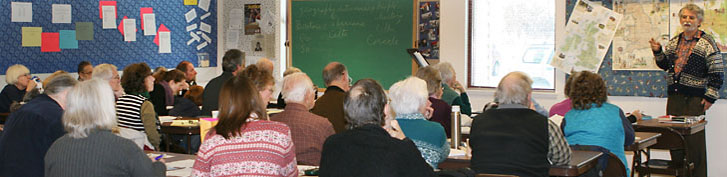 photo of bill hottell teaching adult history class